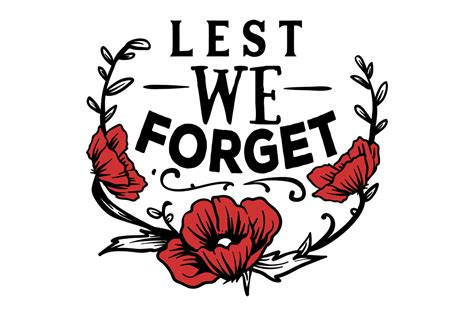 free printable lest we forget